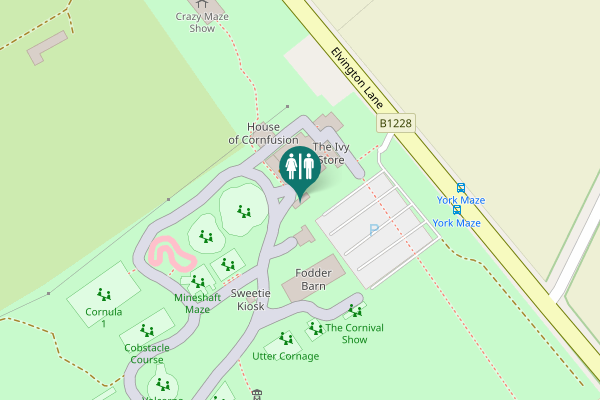 Map showing location of Dunnington Toilet