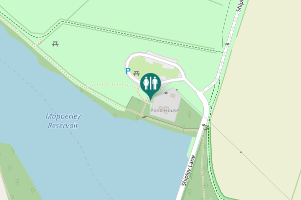 Map showing location of Shipley Lane Toilet