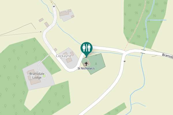 Map showing location of Cockayne Toilet