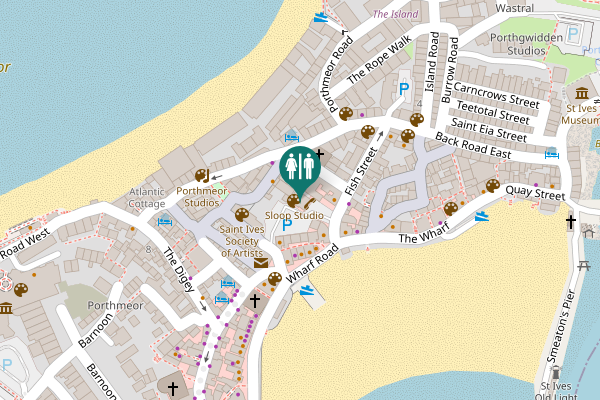 Map showing location of Back Lane Toilet