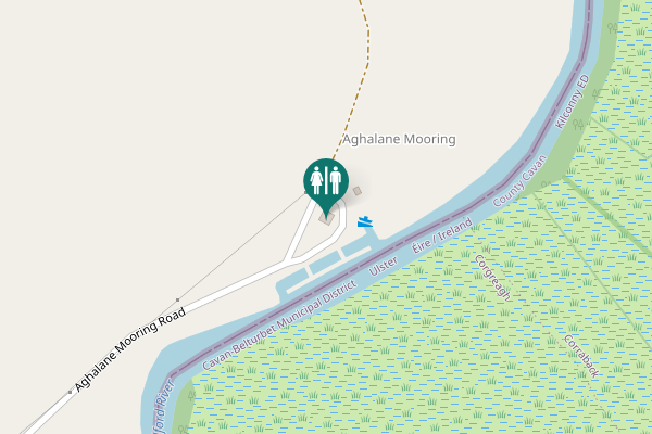 Map showing location of Aghalane Mooring Road Toilet