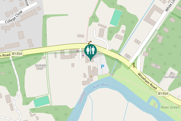 Map showing location of Wroxham Road 26 Toilet