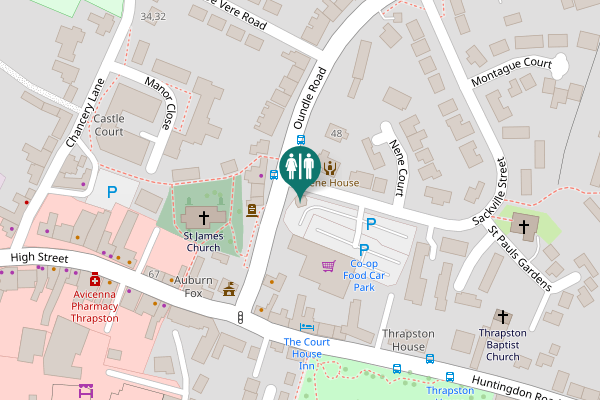 Map showing location of Sackville Street 1 Toilet