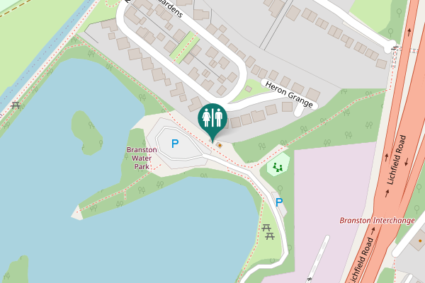 Map showing location of Heron Grange Toilet