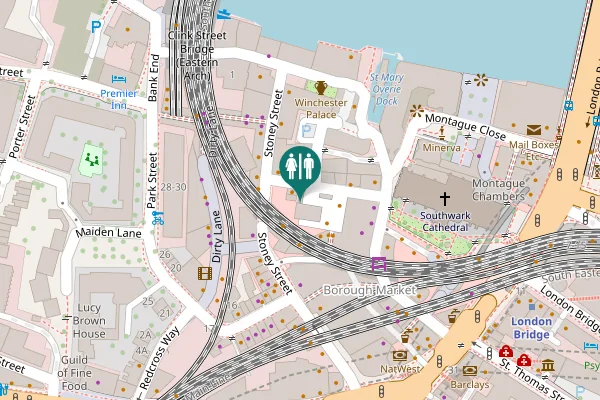 Map showing location of Jubilee Place Toilet