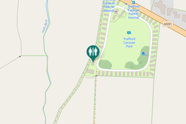 Map showing location of A591 Toilet