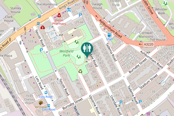 Map showing location of Uverdale Road 32 Toilet