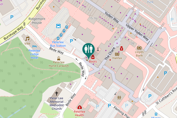 Map showing location of The Chare 34 Toilet