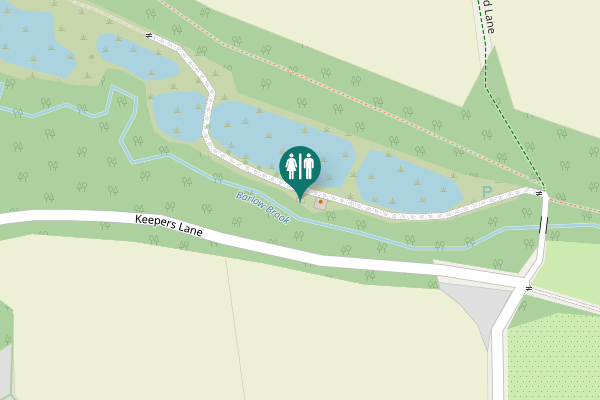 Map showing location of Keepers Lane Toilet