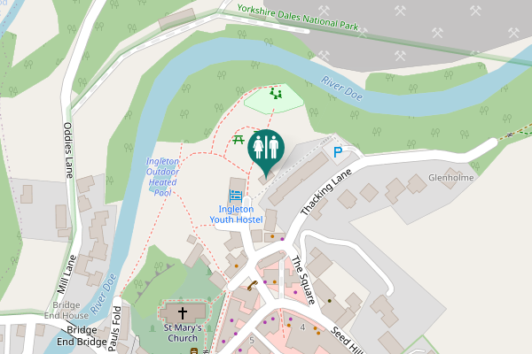 Map showing location of Ingleton Toilet