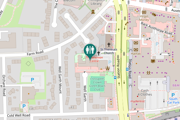 Map showing location of Well Garth Toilet