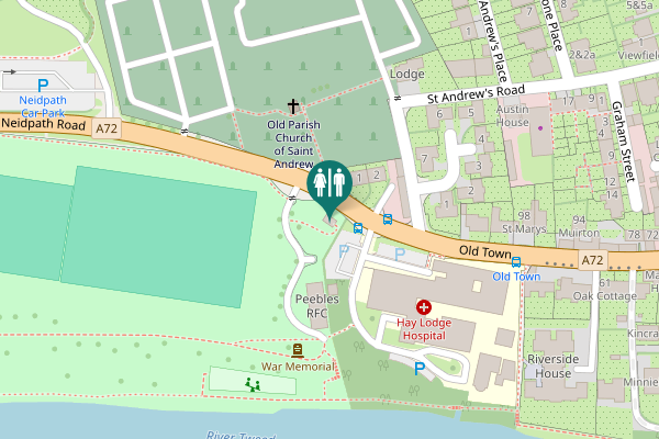 Map showing location of Old Town Toilet