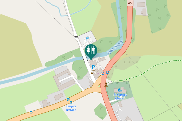 Map showing location of Capel Curig Toilet