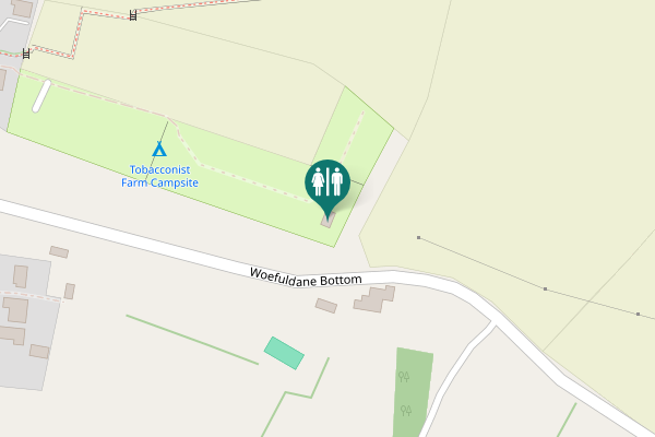 Map showing location of Woefuldane Bottom Toilet
