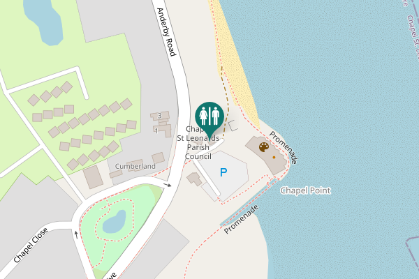 Map showing location of Anderby Road Toilet