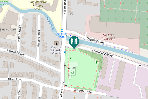 Map showing location of Chapel Mill Road Toilet