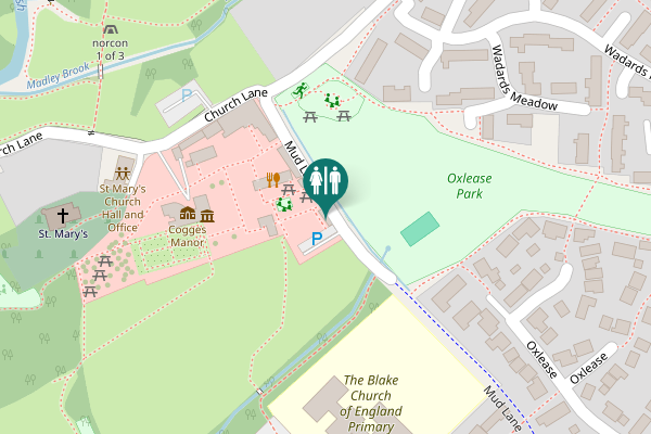 Map showing location of Mud Lane Toilet