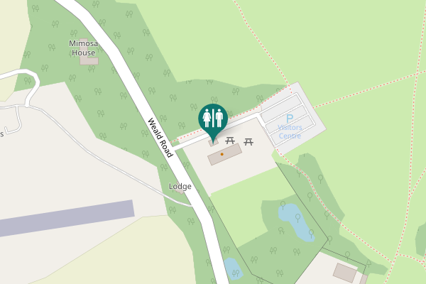Map showing location of Weald Road Toilet