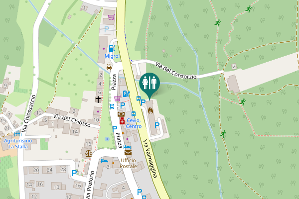 Map showing location of Via Valmaggina Toilet