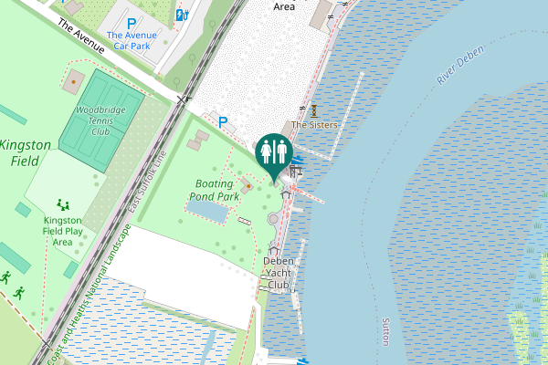 Map showing location of East Suffolk Toilet
