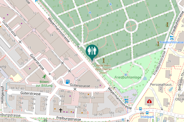 Map showing location of Weyermannsstrasse 31 Toilet
