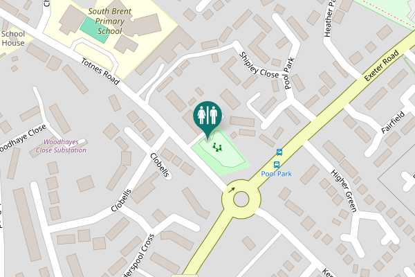 Map showing location of Totnes Road Toilet
