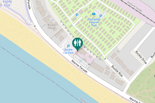 Map showing location of Marine Parade Toilet