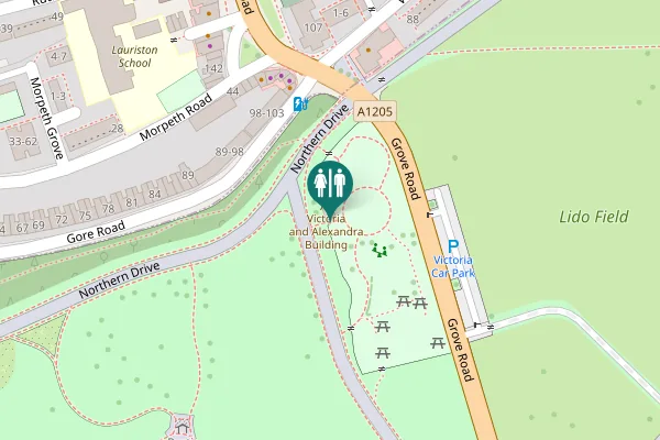 Map showing location of Greater London Toilet