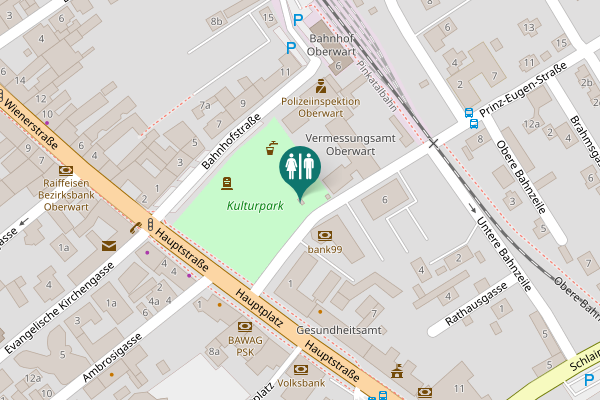 Map showing location of Prinz-Eugen-Straße 4 Toilet