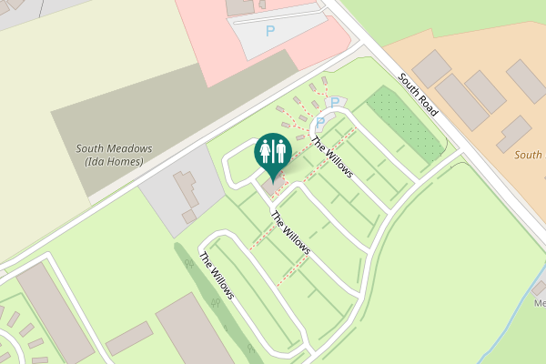 Map showing location of The Willows Toilet