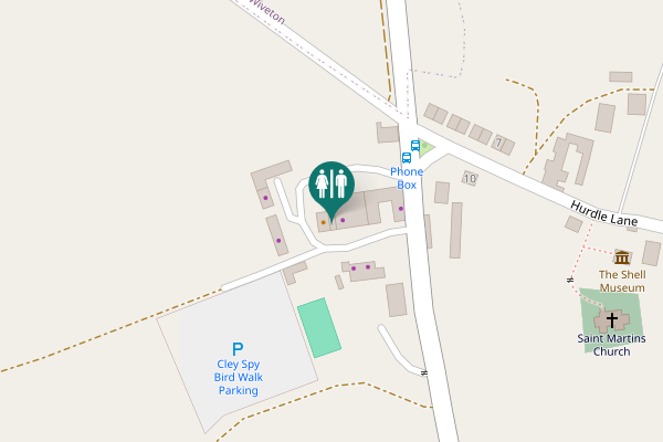 Map showing location of Blakeney Road Toilet