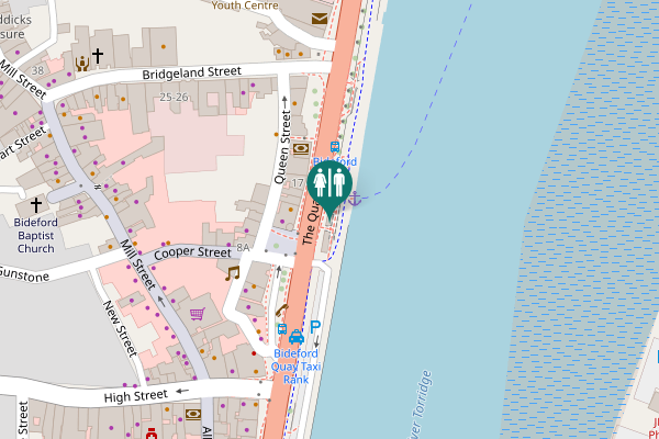 Map showing location of The Quay 17 Toilet