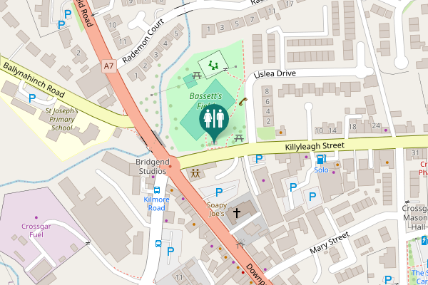Map showing location of Killyleagh Street 7 Toilet