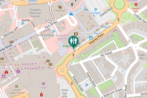 Map showing location of Stepney Place 2 Toilet