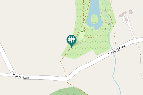 Map showing location of Tŷ Gwyn Road Toilet