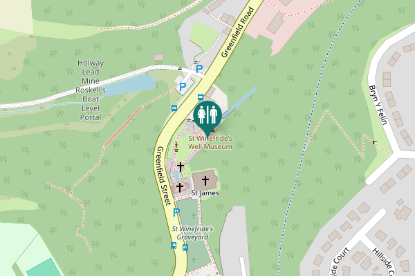 Map showing location of Greenfield Street Toilet