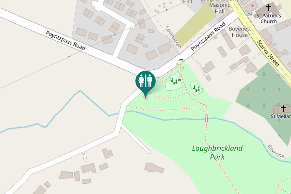 Map showing location of Loughbrickland Toilet