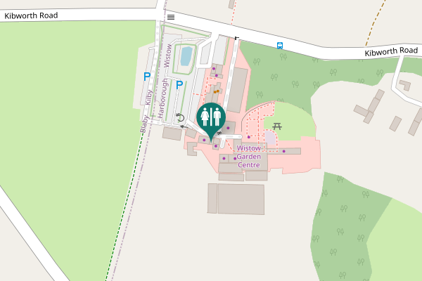 Map showing location of Kibworth Road Toilet