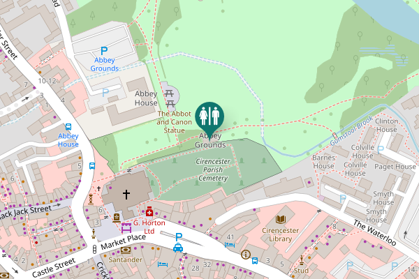 Map showing location of Abbey Grounds