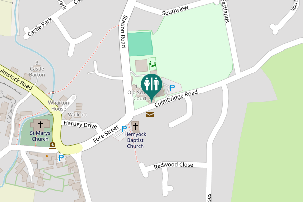 Map showing location of Culmbridge Road 1-12 Toilet
