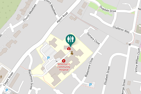 Map showing location of Blakemere Close Toilet