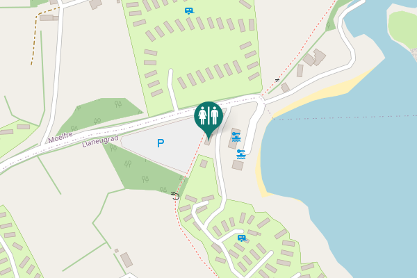 Map showing location of Moelfre Toilet