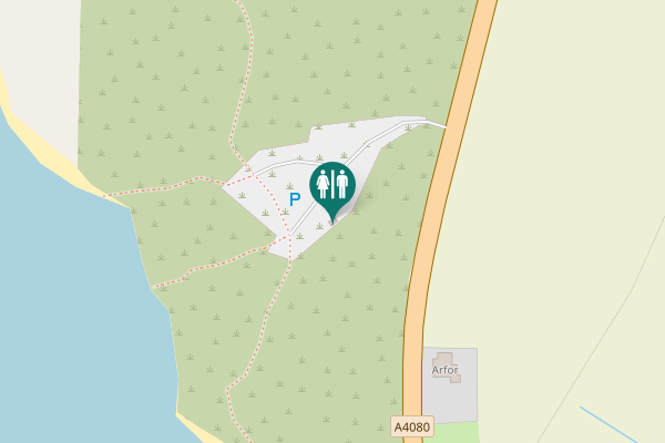 Map showing location of A4080 Toilet