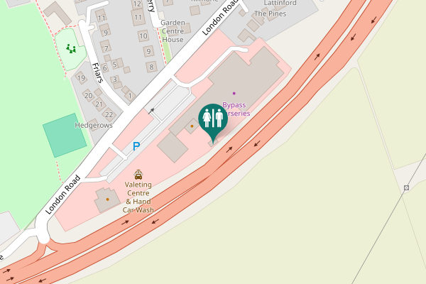 Map showing location of A12 Toilet