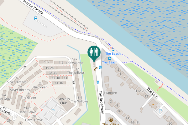 Map showing location of The Broadway Toilet