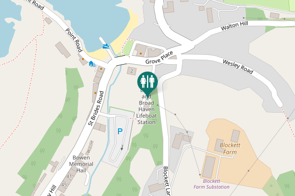 Map showing location of Blockett Lane Toilet