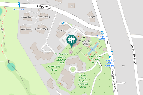Map showing location of Canford Cliffs Road 154 Toilet