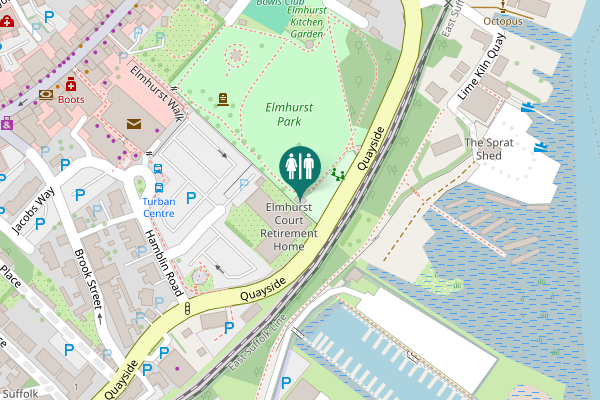 Map showing location of Quayside Toilet