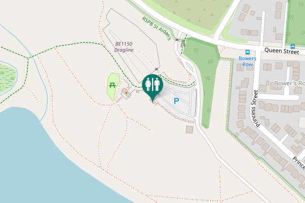 Map showing location of Astley Lane Toilet