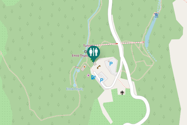 Map showing location of Archangelos Toilet